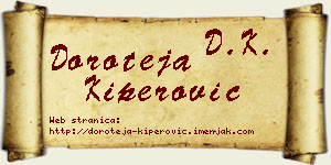 Doroteja Kiperović vizit kartica
